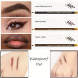 3pcs Eyebrow Pencil Eyeliner lip pencil Natural makeup Long-lasting Black dark coffee light coffee with pencil sharpener