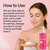 PDRN Hydrating Gel Cleanser, Salmon Pink Foam Cleansing Gel with PDRN & Collagen,Deep Cleansing,Gentle and Non-irritating, 200ml