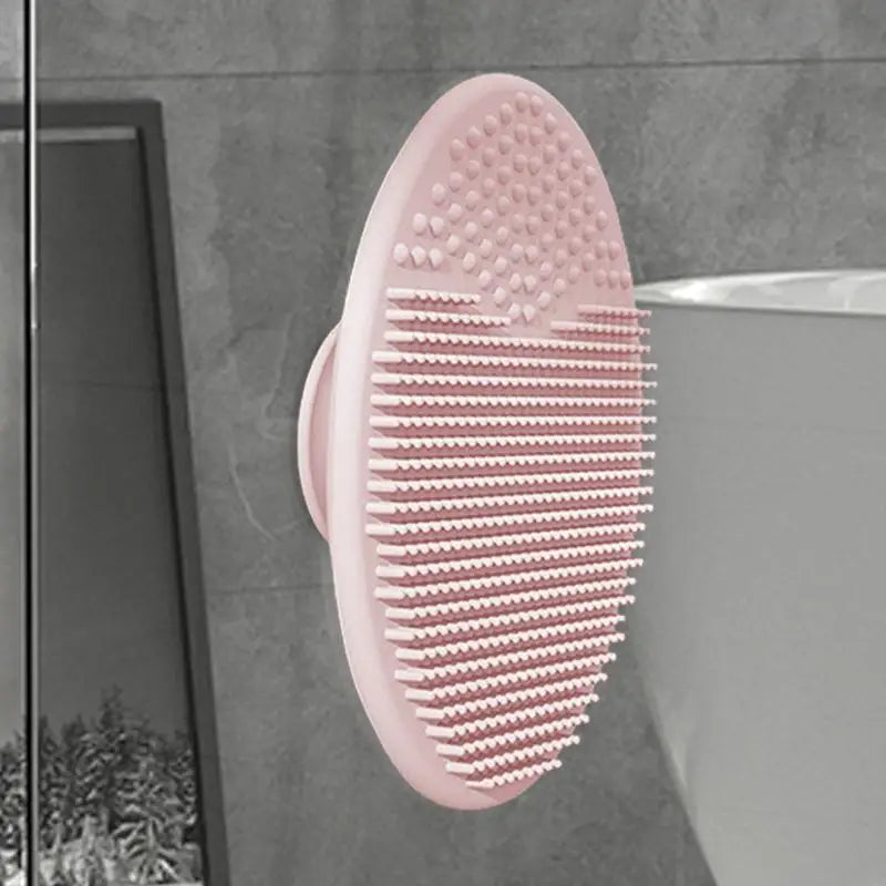 Baby Scalp Scrubber Baby Bath Hair Brush Soft Silicone Cleaning Tool for Cradle Cap Suction Cup Massage Comb for Boys Girls