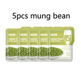 5pcs LAIKOU Eggplant Mud Mask Oil Control Moisturizing Anti-Acne  Anti Wrinkle Whitening Cleansing Clay Mask Skin Care Face Mask