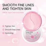 LAIKOU Snail or Sakura Under Eye Mask Anti Aging Hydrating Reduce Dark Circles Puffiness 50 Pieces for Daily Eye Care