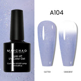 MAYCHAO Glitter Gel Nail Polish 7.3ml Semi-permanent Sequins Shiny Gel Base Top Coat Soak Off UV LED Varnish Nail Art Decoration