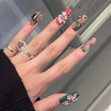 Nail Art Mold 3D Carving Curved Lily Flower Transparent Nail Art Decorations DIY Silicone Template