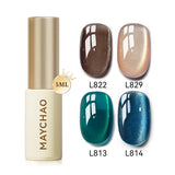 MAYCHAO 5ML Gel Nail Polish 9D Laser Diamond Glitter Cat Eye Gel Semi-Permanent Soak Off UV LED Gel Nail Manicure Tools Nail Art
