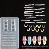 Lace Bowknot Nail Art Mold, French Manicure Silicone Stencil for DIY Nail Decoration, Nail Design Tool, Nail Printing Template