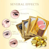 10 Pairs Gold Collagen Crystal Eye Mask Skincare Under Eye Patches Firming Moisturizing Nourishing Eye Skin Care Products