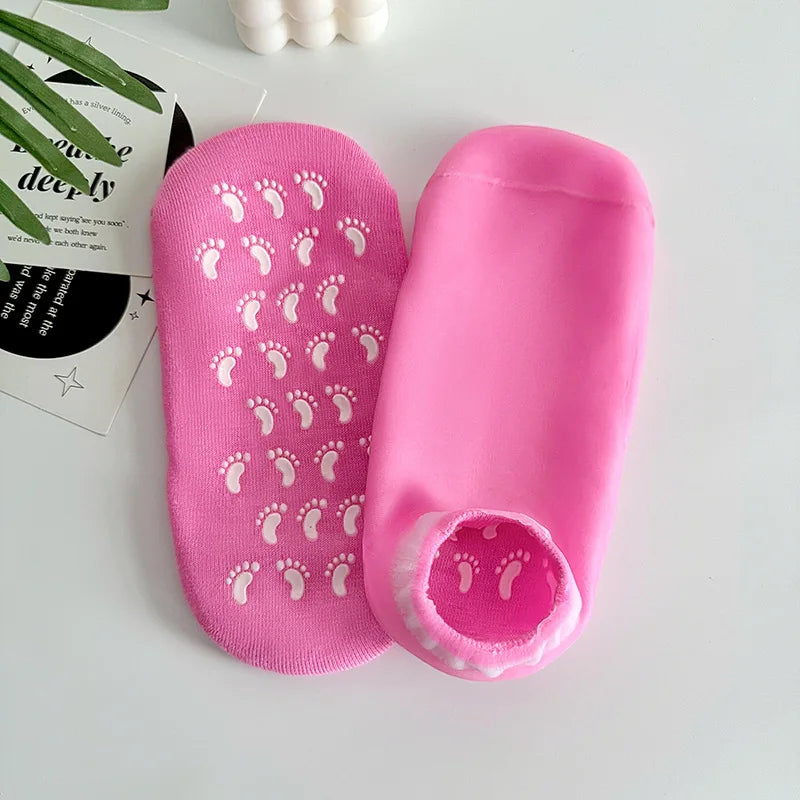 Silicone Moisturizing Mask Socks Reusable Exfoliating Anti Crack Protective Dry Dead Skin Remover Tools  Foot Care