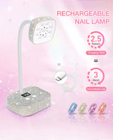 Professional Nail Lamp 9 LEDS UV Nail Dryer Auto Sensing Touch Control Fast Drying Nail Light 360 Bendable Nail Lamp