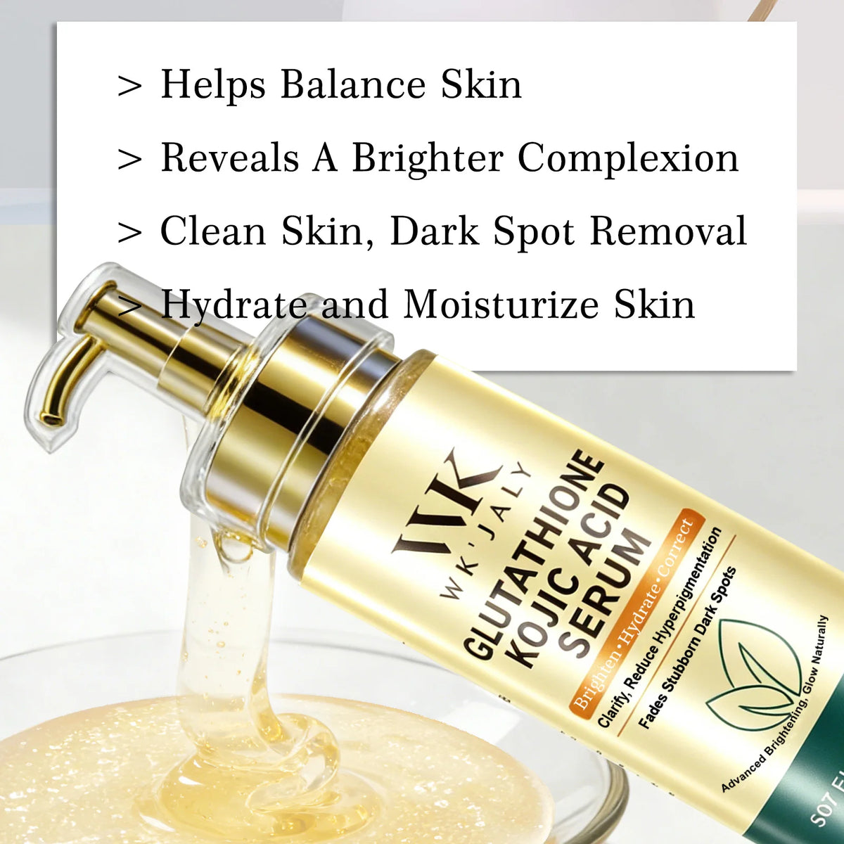 WK JALY Lightening Skin Care Kit for Dark, Black, Caramel Skin, Moisturizing, Acne and Spots Removal, Even Skin Tone for Women