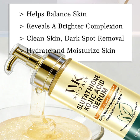WK JALY Lightening Skin Care Kit for Dark, Black, Caramel Skin, Moisturizing, Acne and Spots Removal, Even Skin Tone for Women
