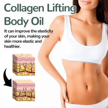 Collagen Firming Body Oil 100ml Enhance Skin Elasticity & Tighten Deep Hydration Moisturizing Refreshing Rosemary Non-Greasy Oil