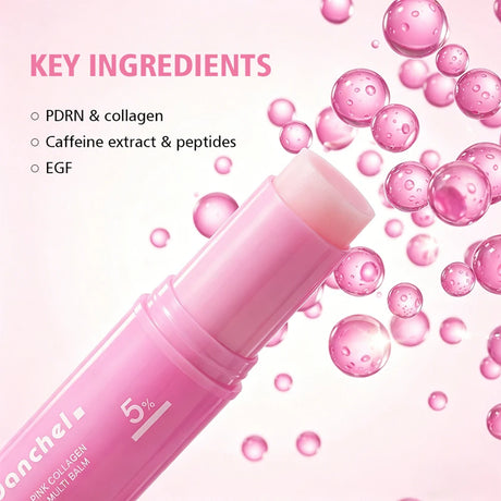 PDRN Pink Collagen Multi Volume Balm Stick Anti Aging Firming Anti Wrinkle For Eye Neck Forehead Smile Lines