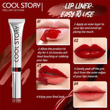 Black Brown Peel Off Lip Stain Transfer Proof Non-stick Cup Natural Lipgloss Lasting Waterproof Matte Tear-off Lip Tint Cosmetic