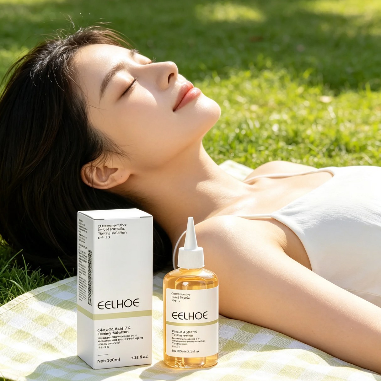 EELHOE Glycolic Acid 7% Exfoliating Toning Solution Oil Control Glow Skin Care Moisturizing Facial Toner Pore Refining Serum