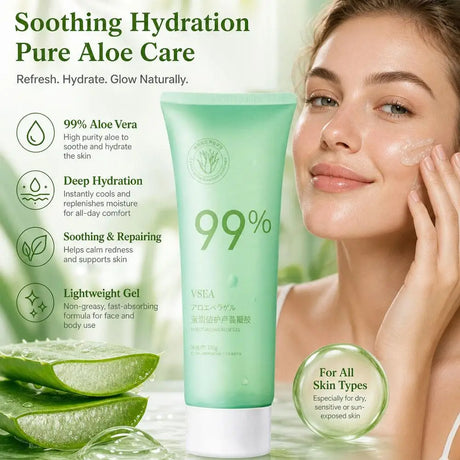 Moisturizing Aloe Gel Oil Control Basic Moisturizing Repair and Shrink Pores Moisturize Tender Skin After Sunning 50g/100g