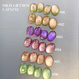 MN 1-20pcs 12ML Pink Gold Cat Eye Ocean Bubble Glass Beads Cat Eye Gel Nail Polish Blue Nails UV Light Nails Green Nails