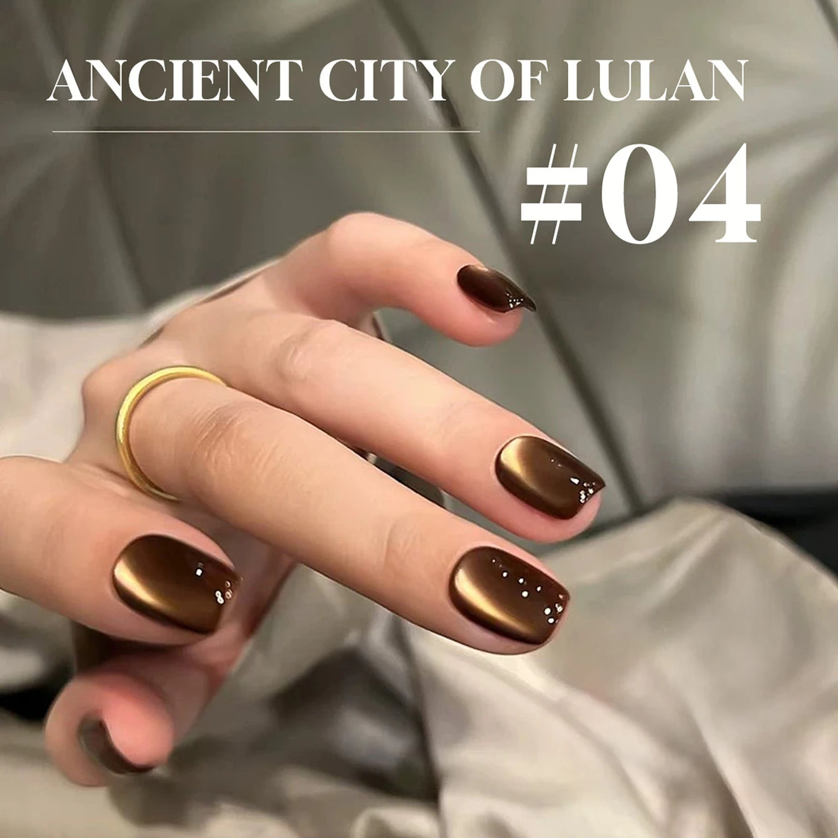 12ml 1-21pcs Brown Gold Cat Eye Gel Nail Polish Hot Selling Winter Whitening Magnet Gel Polish Gold Nails Nail Supplies Nail Art