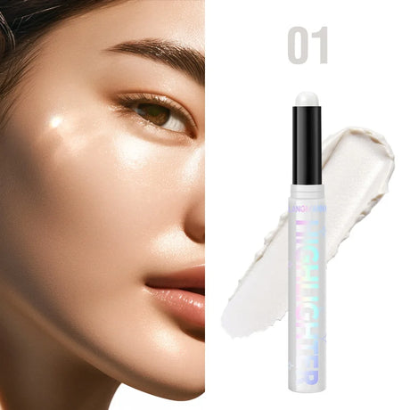 Face Pearl Diamond Highlighter Stick Contour Nose Shadow Lasting 3D Brightening Cheek Blusher Illuminator Repairing Makeup Pen