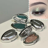 Monochrome Gloss Metallic Eyeshadow Palette Punk Smoky Green Blue Eyeshadow Mashed Potato Waterproof Shimmer Lying Silkworm