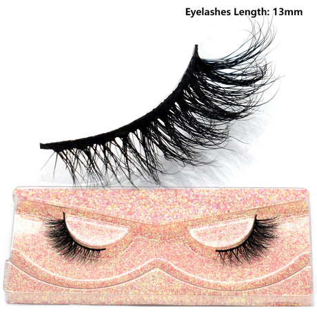 Half Lashes Short Mink Eyelashes Fluffy Soft False Eyelashes Wispy Cross Strip Eye Lashes Natural Mink Eyelash Extension Makeup