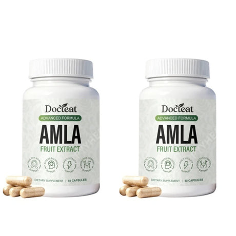 Docteat Amla Fruit Extract Capsules Daily Energy Stress Balance Skin Vitality Support for Men and Women 60 Capsules