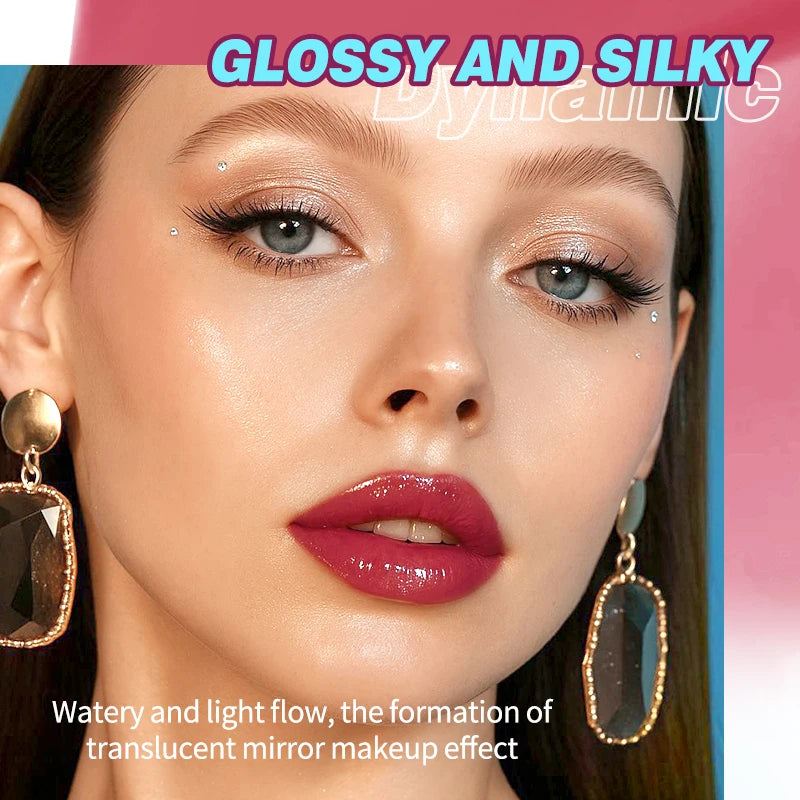 1PC mirror lip gloss, moisturizing, lightweight, non greasy, long-lasting luster, non stick to cup lip gloss