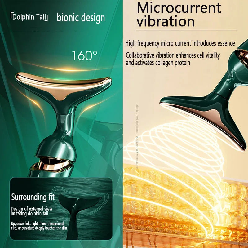 Microcurrent Facial Massager Lift & Firm Skin Introducer Microcurrent Skin Rejuvenation Anti Aging Beauty Device Face Massager