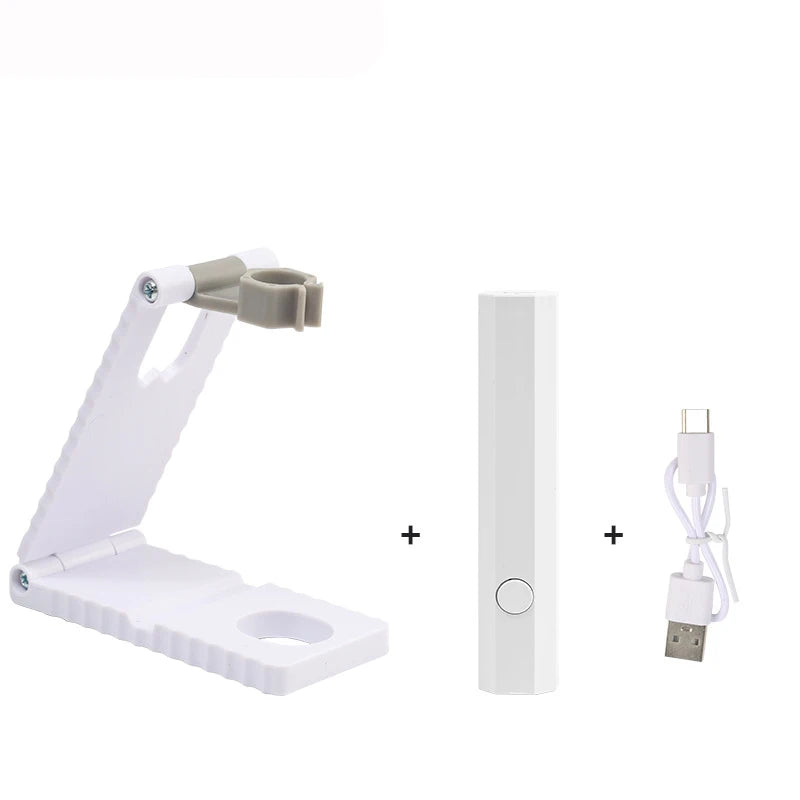 1pcs UV/LED Nail Lamp Set Handheld Light with Stand Rechargeable USB Gel Polish Nail Dryer For Quick Curing Manicure Tool