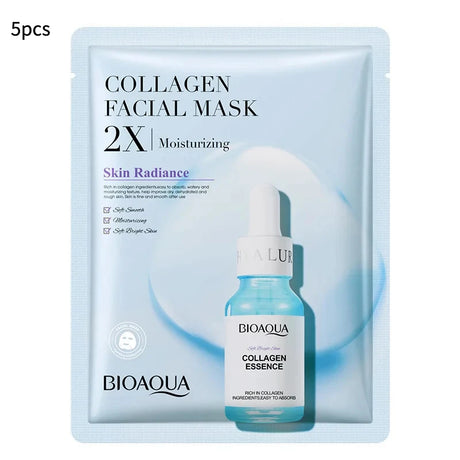 20pcs/5pcs Centella Collagen Face Mask VC Moisturizing Refreshing Sheet Masks Hyaluronic Acid  Facial Mask Skin Care Products