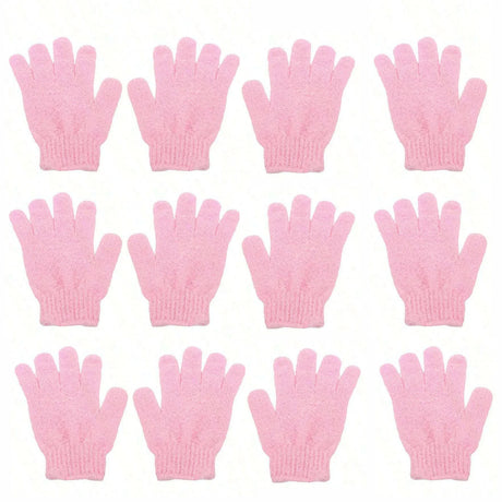2pcs/6pcs/12pcs Reversible Exfoliating Shower Gloves, Body Scrub Gloves, ,Cleansing Tools Bath Towel Bath Products Back Scrub