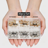 30/60pcs/Box 3D Luxury Metal Nail Art Decorations Alloy Shiny Rhinestones Pearl Gems Zircon Diamond Charms DIY Nail Accessories