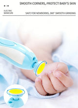 Electric Baby Nail Trimmer Set with 6 Grinding Heads | Safe Infant Nail File for Newborns & Toddlers, 4 Color Options