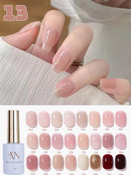 MIANEL 10ML Pure Desire Blush Jelly Gel Nail Polish 2026 New Ice Clear Nude Clear Nail Polish Pink Nails 1-9pcs