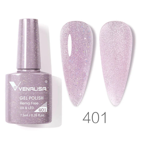 VIP5 Venalisa Nail Gel Polish Jelly Color HEMA/TPO FREE Nude Pink Semi Permanent Soak Off UVLED Gel Polish Sparkle Gel Varnish