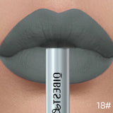 QIBEST Sexy Red Matte Lip Gloss Long Lasting Velvet Liquid Lipstick Lip Makeup Women Beauty Nonstick Cup Waterproof Lipgloss Hot