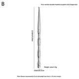 New Acupuncture Stick Double Head Face Massage Tool, Stainless Steel Acupressure Pen, Ear & Body Acupoint Probe For Muscle Relie