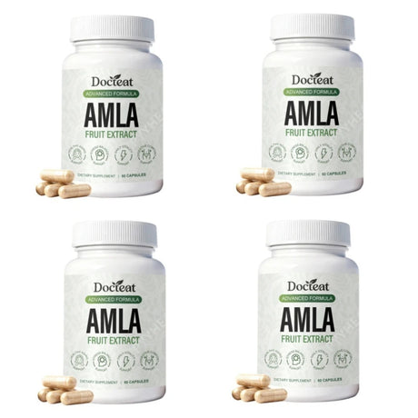 Docteat Amla Fruit Extract Capsules Daily Energy Stress Balance Skin Vitality Support for Men and Women 60 Capsules