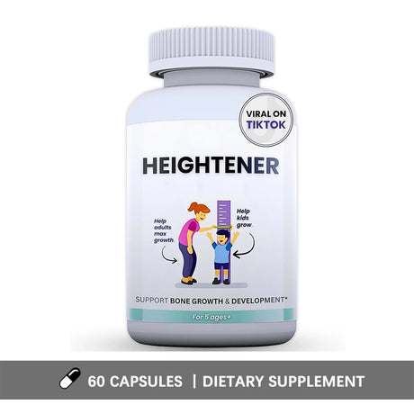 Heightener - Natural Height Growth Supplement for Kids, Teens and Adults to Increase Bone Strength and Grow Taller, Height Pills
