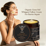 Organic Grass-fed Tallow Cream Relieves Dryness Calms Visible Redness Eczma Softens Rough Cracked Dewy Glow Barrier Repair Cream