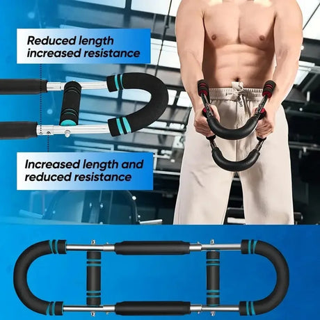 40KG u shape Hand Gripper Strengths Twister Arm Trainer Power Twister Bar Fitness Equipment for Men and Women Home Workout