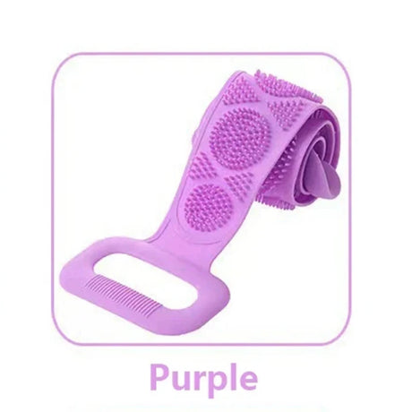 1PCS Silicone Bath Scrubber Soft Exfoliating Back Massage Shower Brush Body Wash Removal Tool for Bathroom