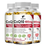 CoQ10 Ubiquinone 400mg Supplement, with L-Carnitine & PQQ, Supports Heart Health, Energy Metabolism, Antioxidant & Vitality