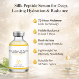 Deep Collagen Silk Peptide Intensive Ampoule Face-Lift Serum with Peptides & Deep Collagen Plumping, Smooth, Korean Skincare