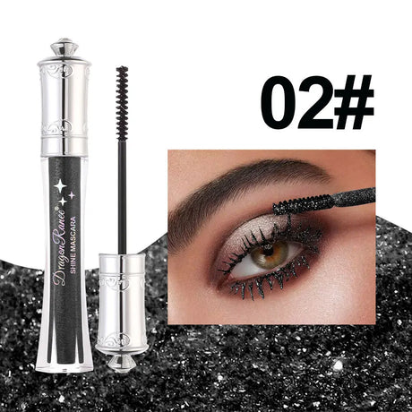 MLSMILE Shiny Pearlescent Colorful Mascara Waterproof Sweat Proof Quick Dry Lasting Matte Blue Mascara Glitter Gold Eyelashes