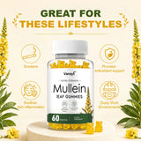 Vanayt 2000 mg Mullein Leaf Gummies - Supports Clear Lungs & Respiratory Health, Natural Detoxification, Enhanced Immune Function