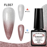FOUR LILY 7ml Thermal Nail Gel Polish 3 Colors Changing Semi Permanent Soak Off UV/LED Nail Supplies Gel for Manicure Design