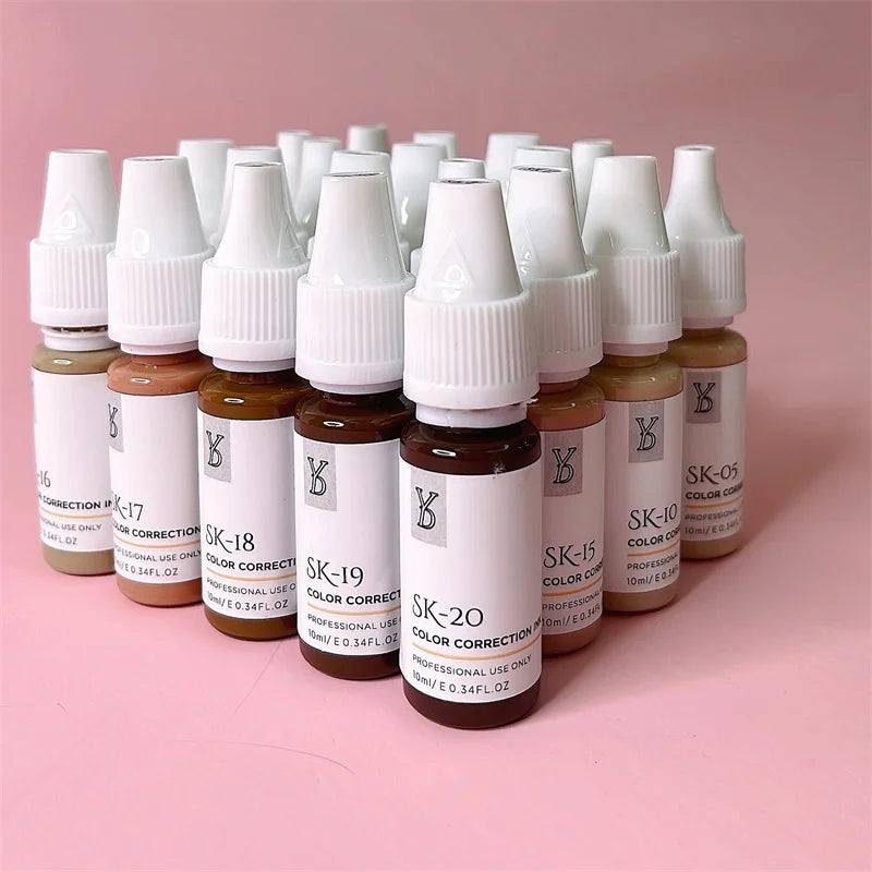 YD Professional 10ML Camouflage Pigment Semi Permanent Makeup Tattoo Ink for Scar Cover Stretch Marks Vitiligo Restore Skin Tone