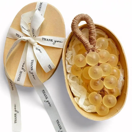 Crystal Clear Transparent Grape Shaped Soap Bar Lovely Fruit Simulation Grape String Soap with Natural Fragrance Home Bathroom