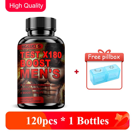 Natural Male Test Booster Capsules, Supports Healthy T Levels, Vitality, Stamina, Muscle Strength & Sustained Daily Energy