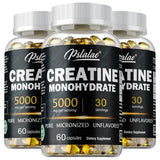 Creatine Monohydrate - Boost Muscle Strength, Promote Muscle Growth, Improve Athletic Performance, Vegetarian, Gluten-free